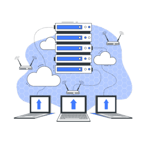 Multiple computers uploading to cloud server