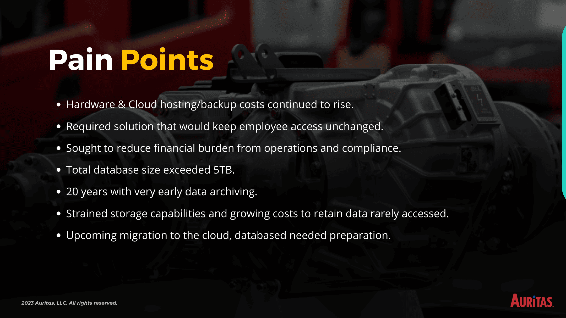 3 2 Data Archiving for Manufacturing: Allison Transmission
