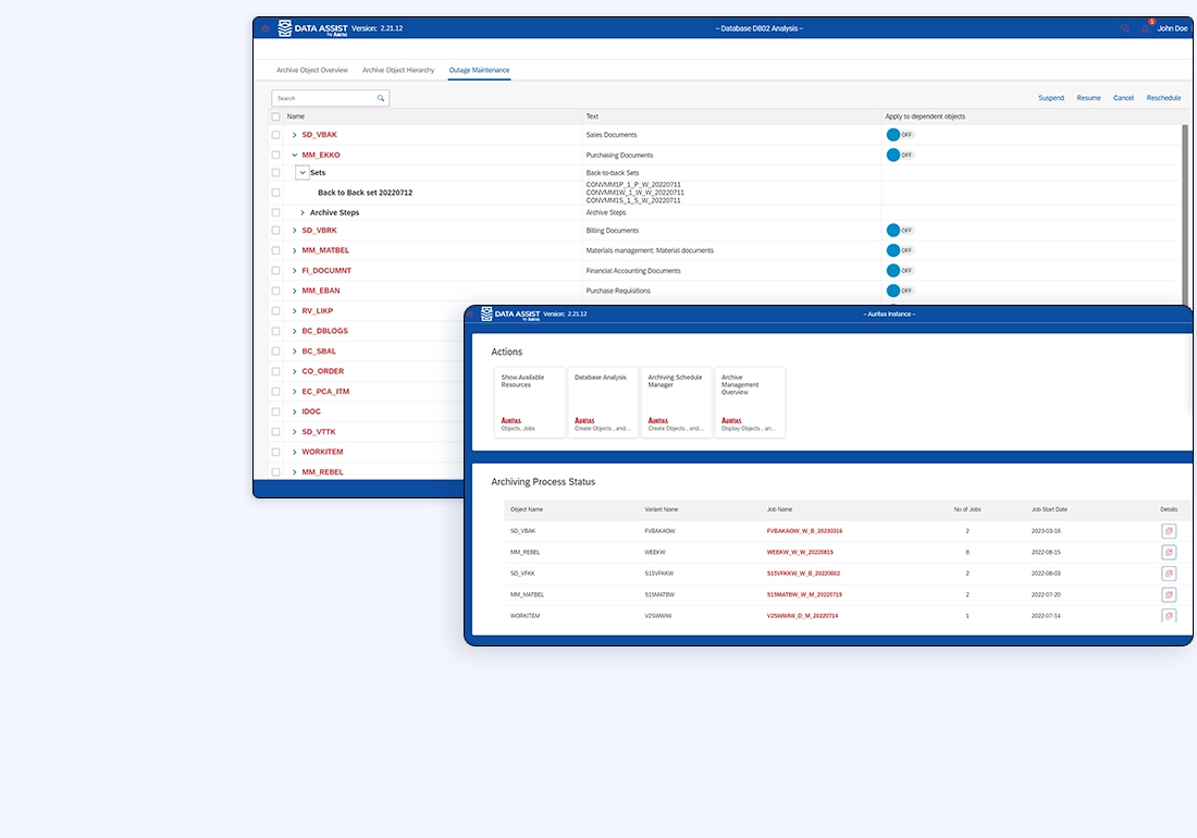 Archive Scheduling Archive Scheduling 1 Data ASSIST: SAP Data Archiving Tool by Auritas