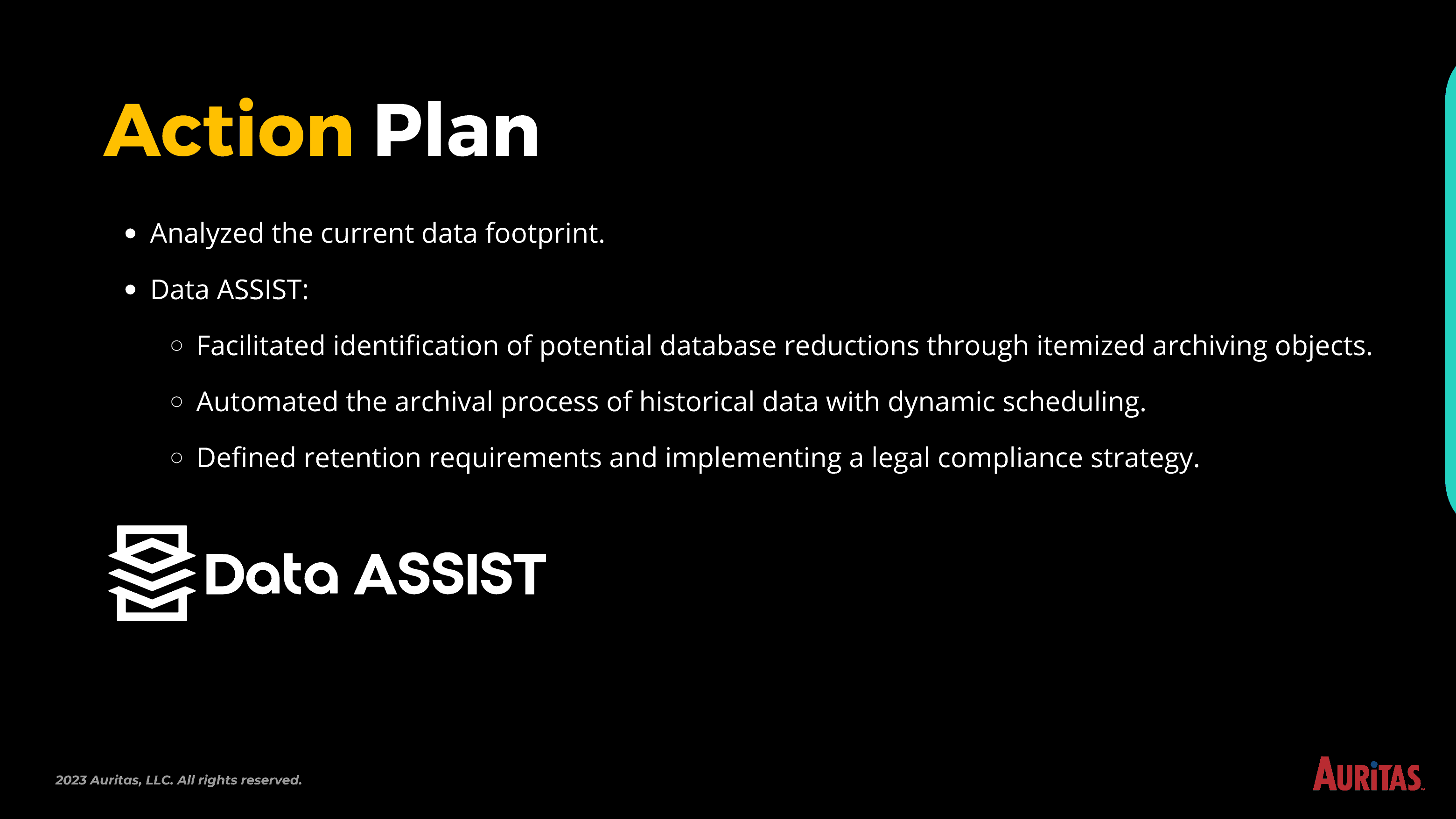 4 Data ASSIST | Data Archiving for Distributor: TTI