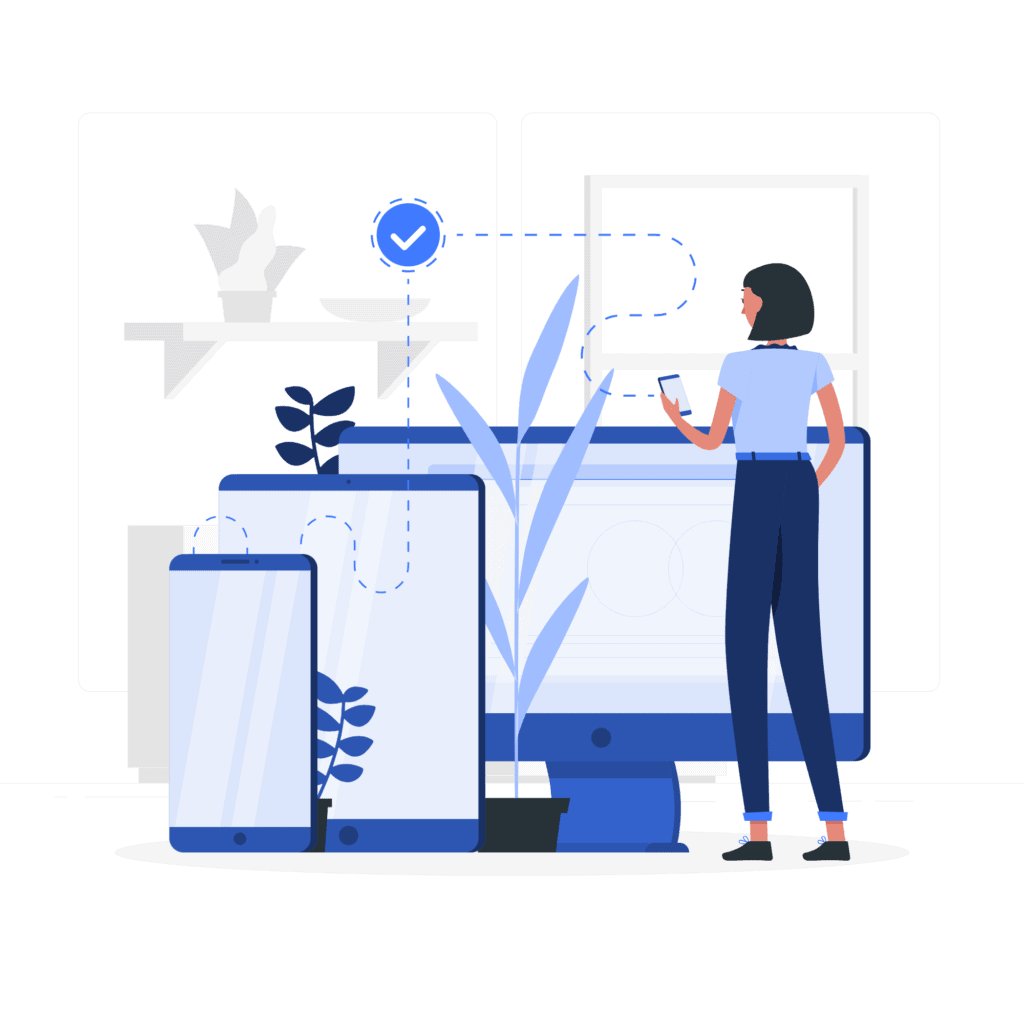 3 Ways to Harness Data Management for Sustainable Impact Auritas LLC lady on the phone with multiple devices