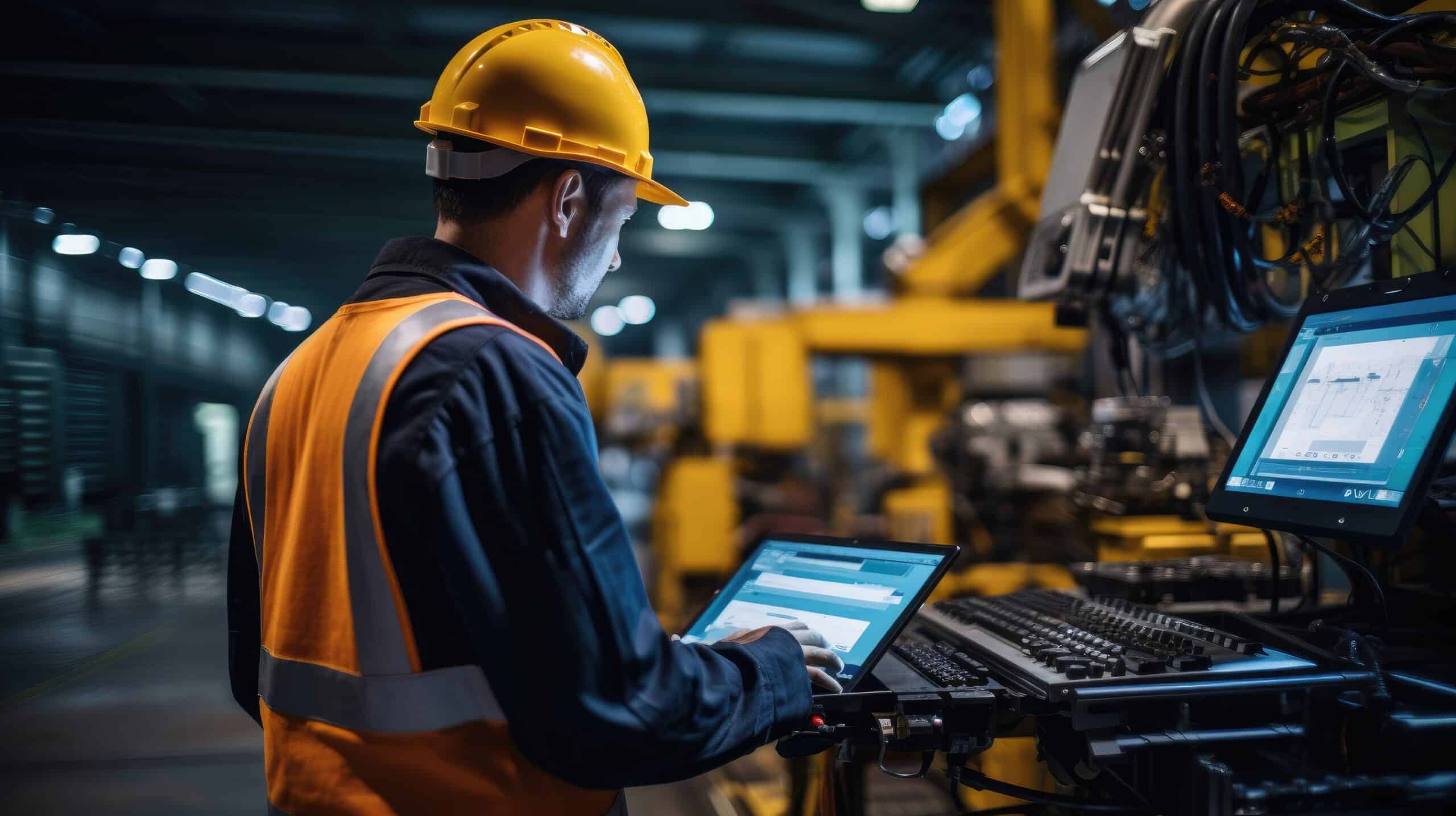 Engineer check and control welding robotics automatic arms machine in factory automotive industrial. Digital manufacturing operation. Generative AI AdobeStock 655386544 scaled Data Volume Assessment