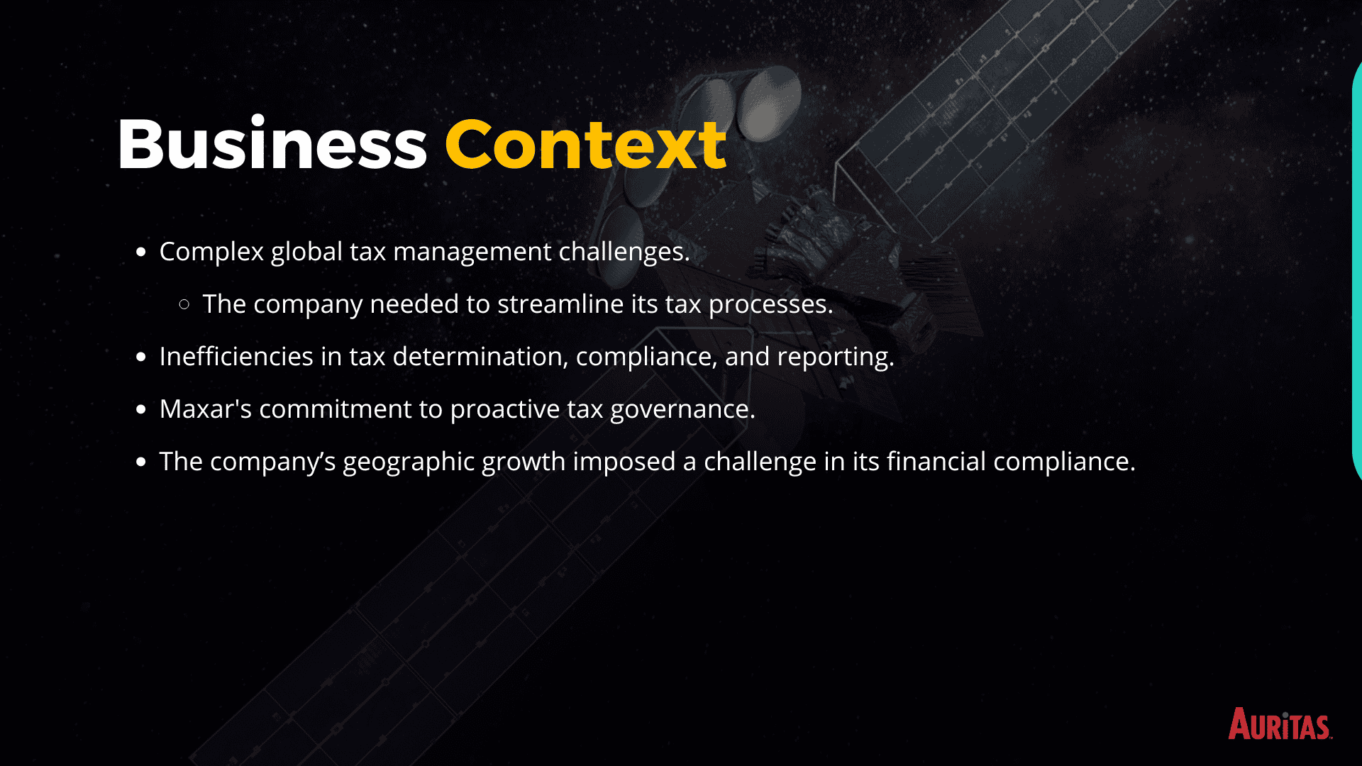 3 1 Enhanced Tax Compliance with SAP Vertex: Maxar Technologies