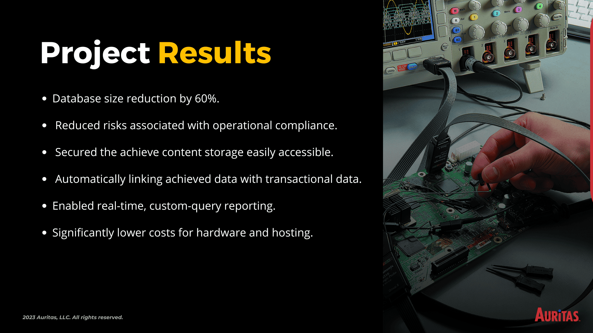 5 60% with Data Archiving with Data ASSIST