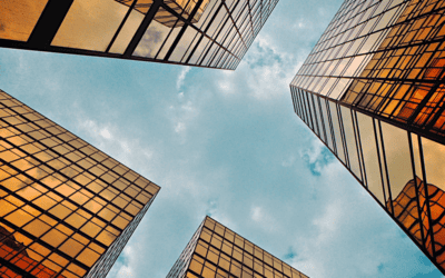 corporate buildings with sky in the background - Rise with SAP