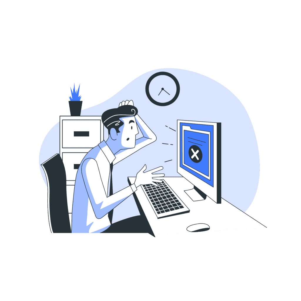 Building a Budget for Your Journey to SAP RISE Auritas LLC stressed guy at computer with error message, Sap RISE